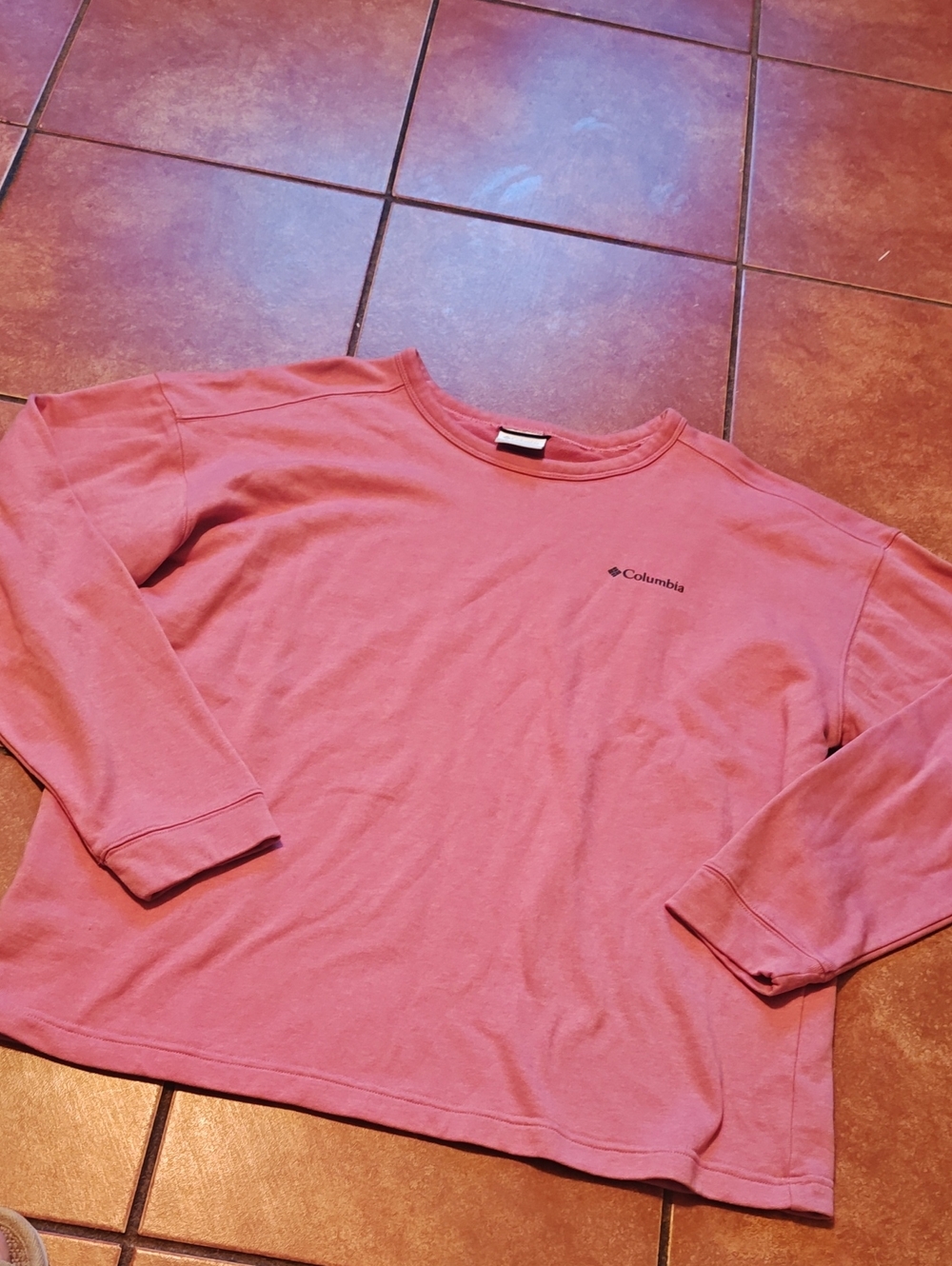Columbia Adult Long-Sleeve Pink Crewneck Shirt